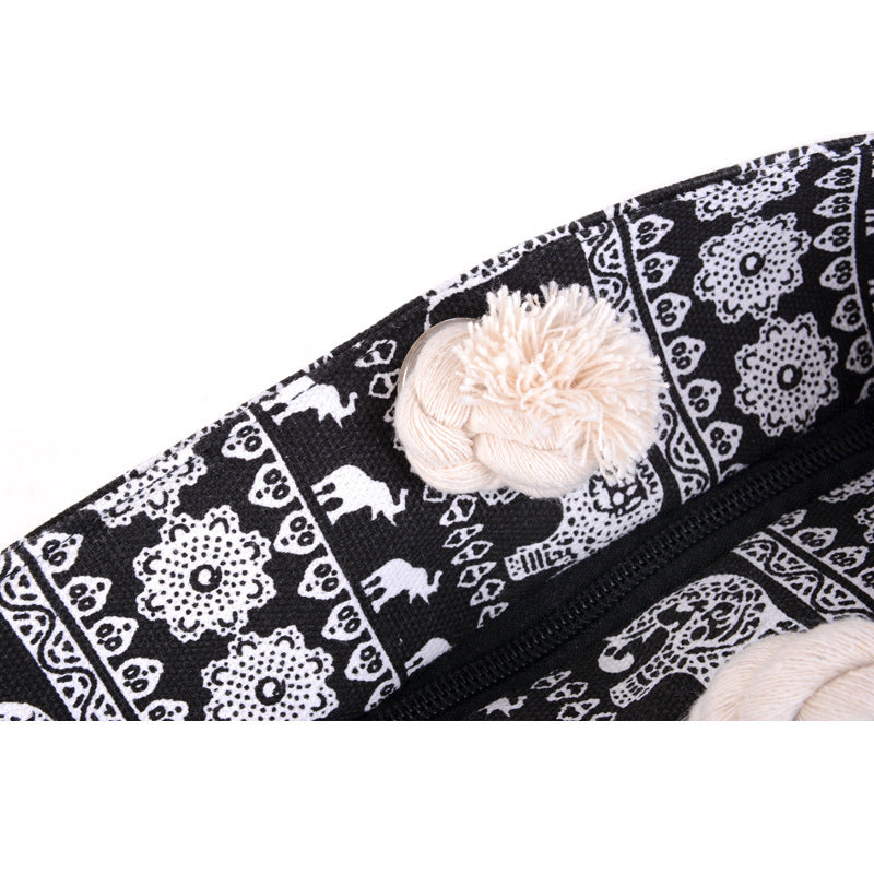 Trendy Korean Style Shoulder Bag Sports Casual Women's Bag Canvas Animal Shading Large Capacity