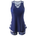 Women's Sports Hollow Conservative Split Swimsuit