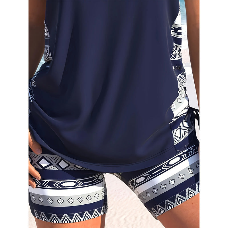 Women's Sports Hollow Conservative Split Swimsuit